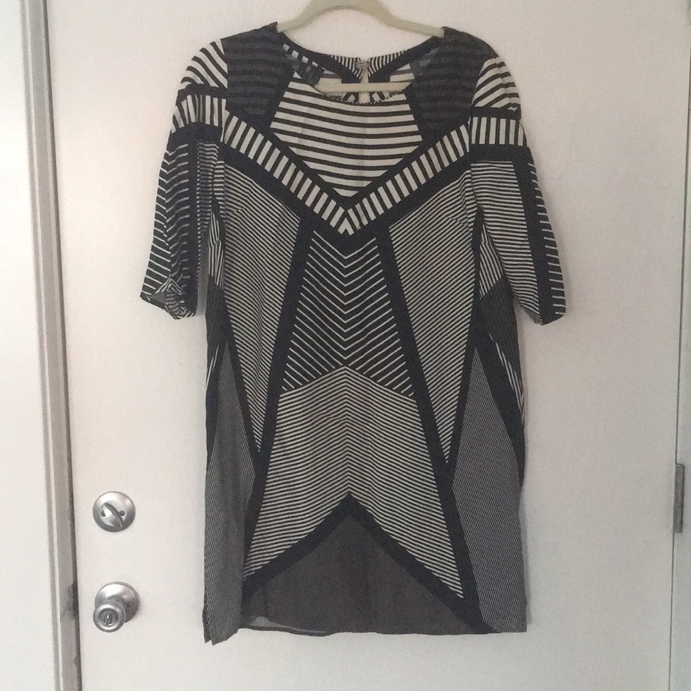 MNG Black and White Tunic